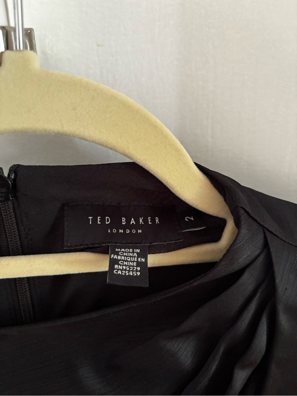 Ted Baker Averiee Draped Neck Midi Dress In Black - Picture 4 of 6